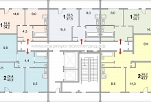  Планировки квартир дома серии II-68-01/14-83