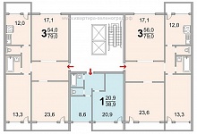 Планировки квартир дома серии П-46М
